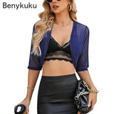 Vintage Mesh Bolero Shrug Cropped Jacket