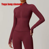Seamless Women's Long Sleeve Yoga Jacket – Windproof Running Sports Top