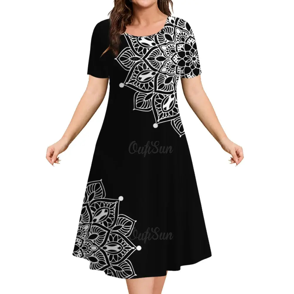 Women's Dresses Flower Elements Travel Party Dresses
