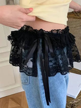 Women Y2K Lace Layered Skirt