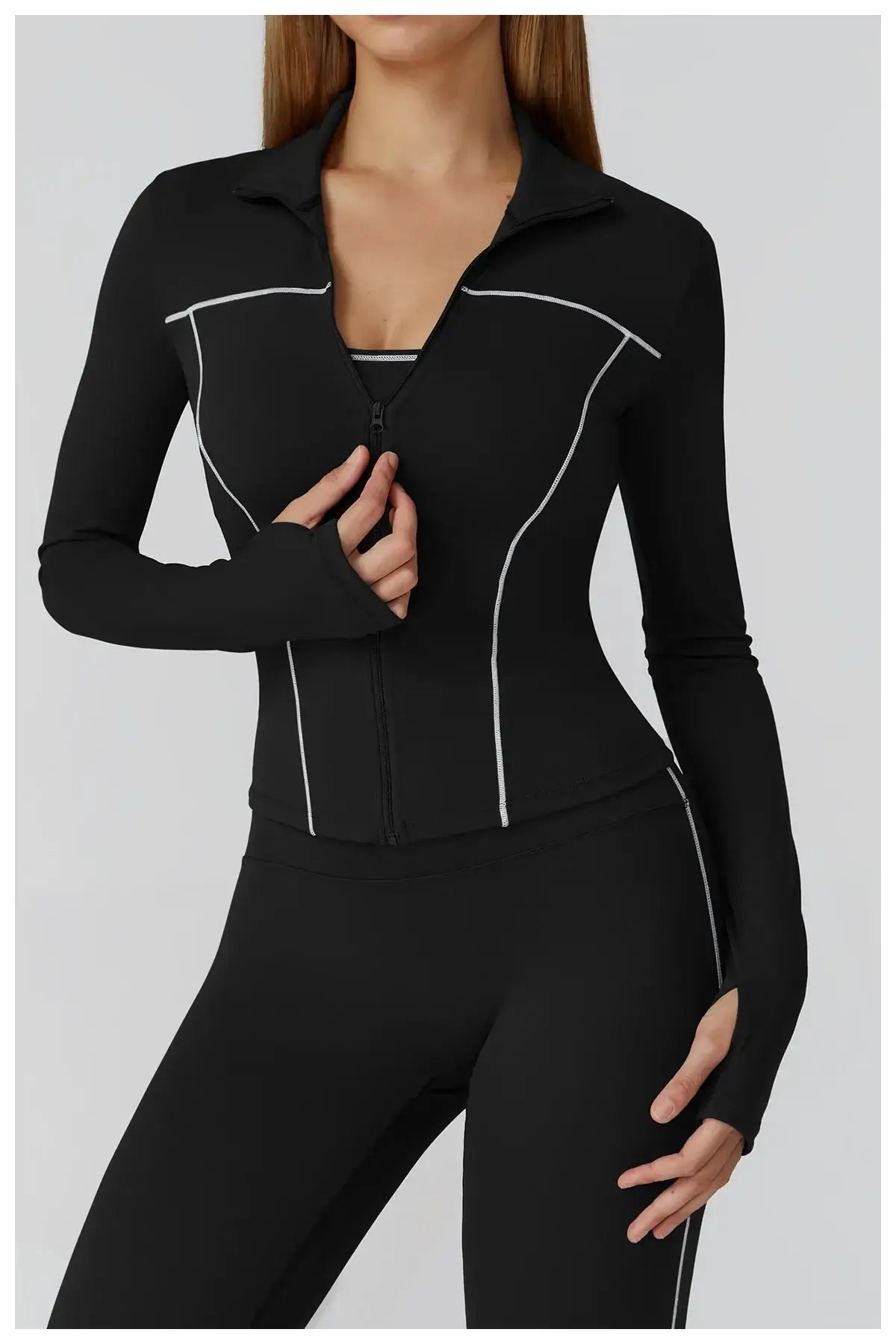 Women Slim Fit Long Sleeve Running Jacket