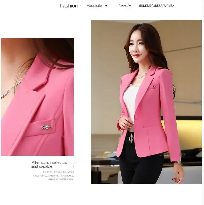 Women Classic Work Blazer Jacket