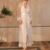 Women Lace Nightgown 3-Piece Set