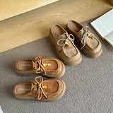 Women’s Retro Platform Half-Slipper Loafers