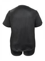 Plus Size Letter Print Shorts Set