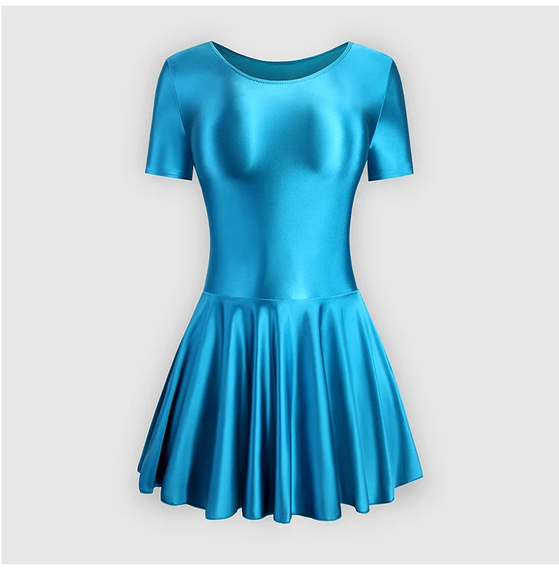 Women Satin Sports Ballet Skirt
