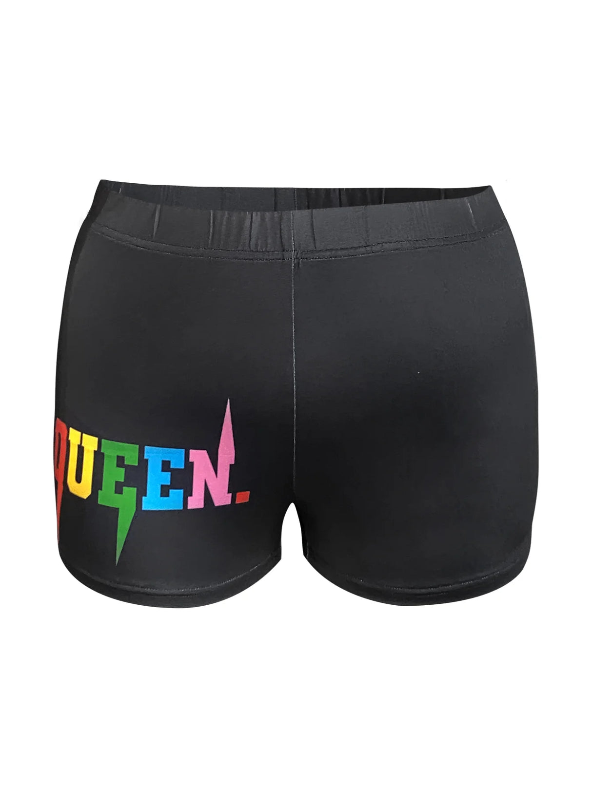 Plus Size Letter Print Shorts Set