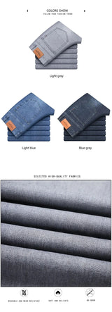 Men Grey Stretch Jeans