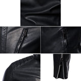 Men Faux Leather Motorcycle Jacket