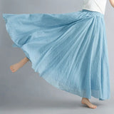 Women Linen Maxi Skirt