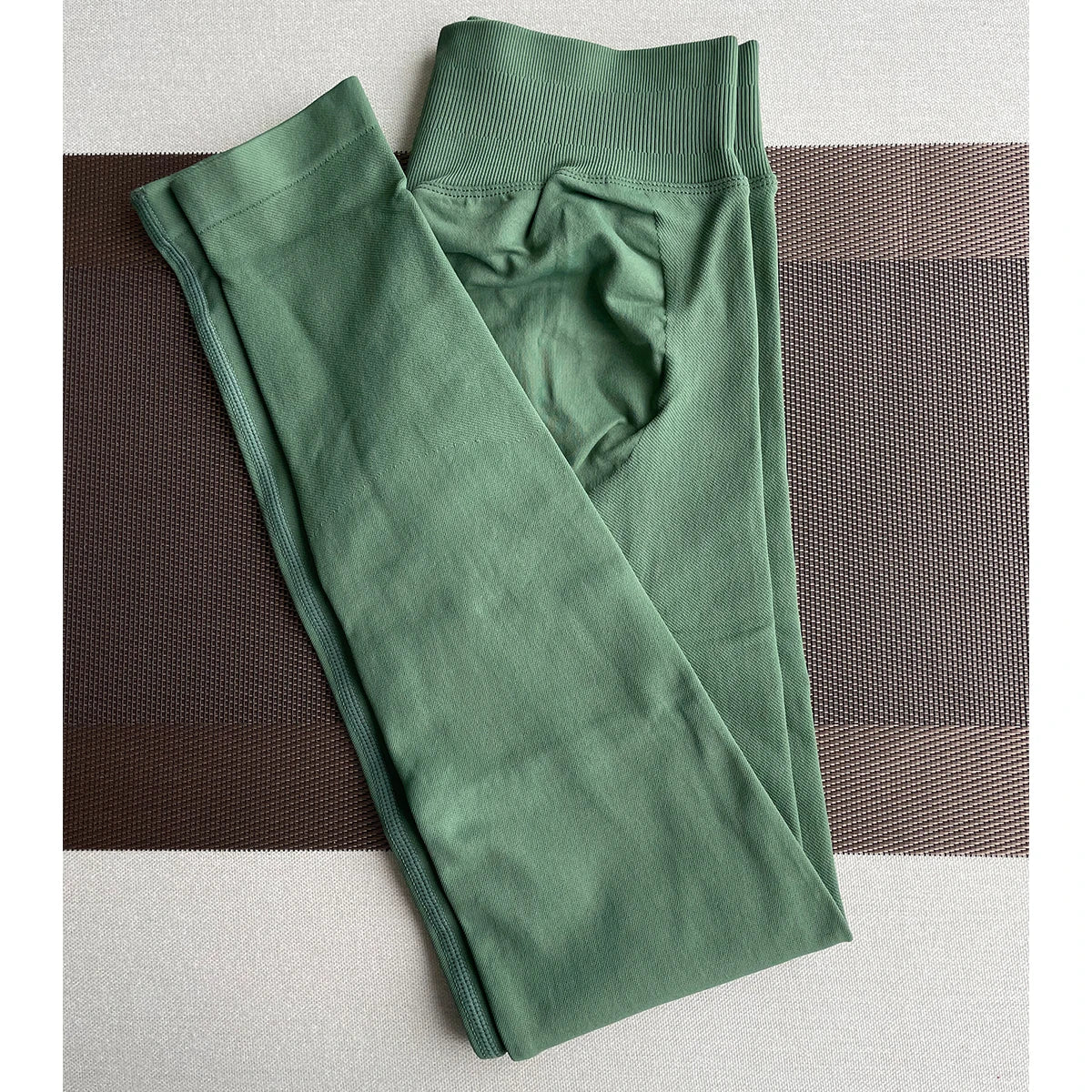 Women Seamless Ribbed Scrunch Yoga Leggings