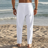 Men Cotton Linen Straight Pants
