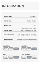 Women High Waist Leggings & Top Set