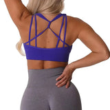 Women Ribbed Galaxy Seamless Sports Bra
