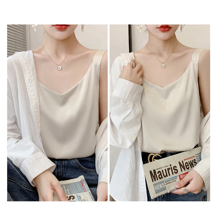 Satin Silk V-Neck Cami