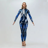 Zombie Skeleton Bodysuit Halloween Jumpsuit Costume