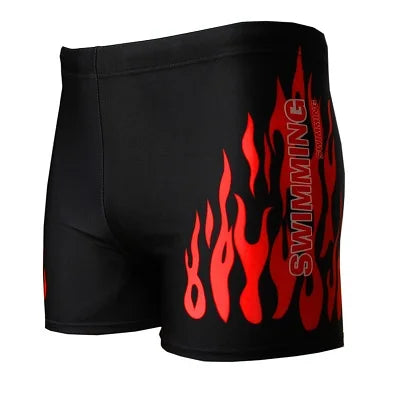 Men Flame Print Swim Briefs