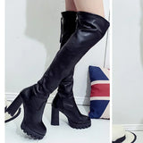 Women Over Knee Boots – 2025 Platform Block Heels
