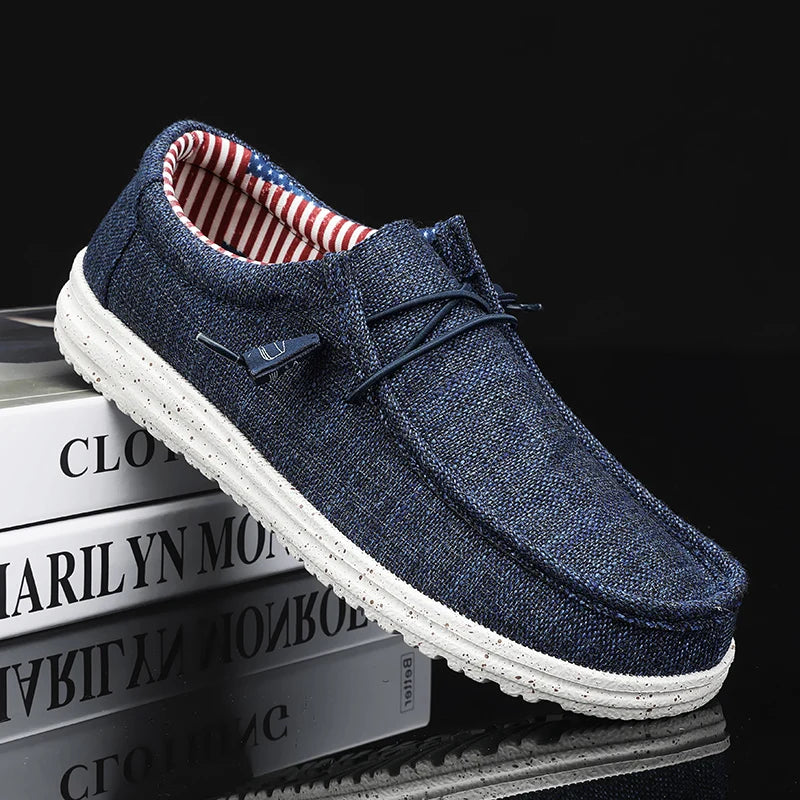 Men Casual Canvas Slip On Loafers