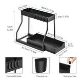 Pull-Out Kitchen Sink Storage Rack