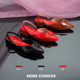 Women Ballet Flats Leather Bowknot Slip-On Shoes