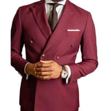 Men's Plus Size Double-Breasted Suit – 2-Piece