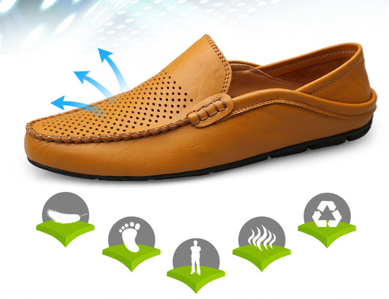 Men Italian Style Leather Moccasins