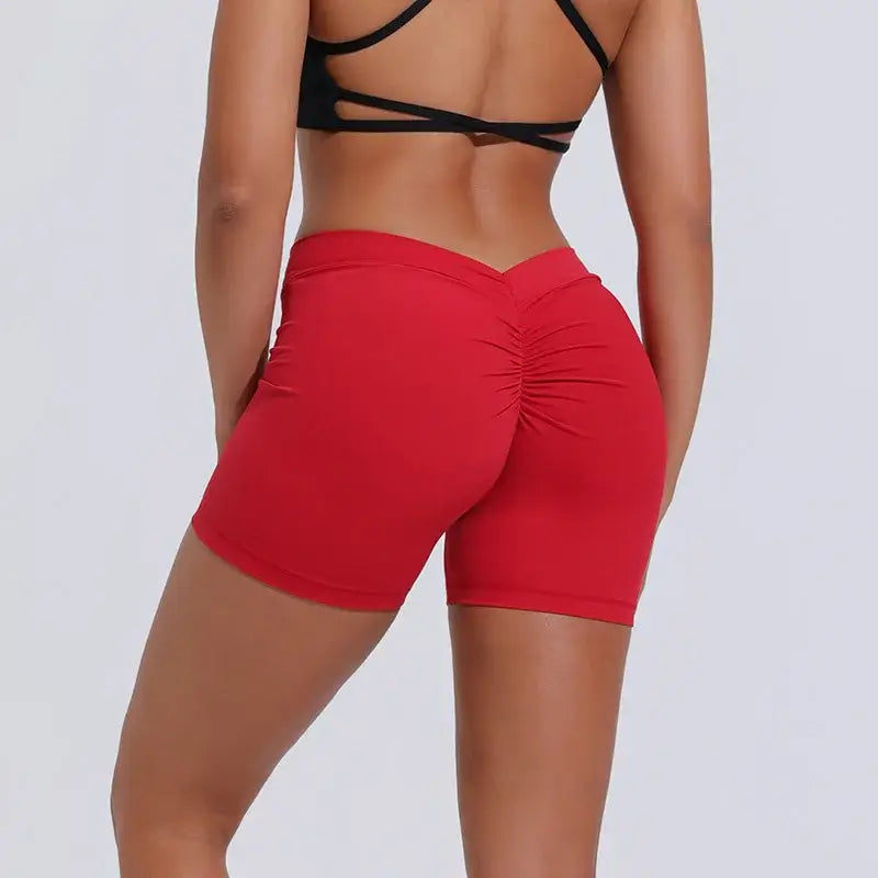 Women V Curve Push Up Yoga Shorts