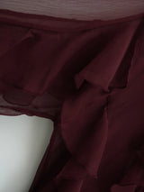 Rufflynn™ – Translucent Ruffle Blouse (V-Neck, Hollow-Out Chic for Spring/Summer)