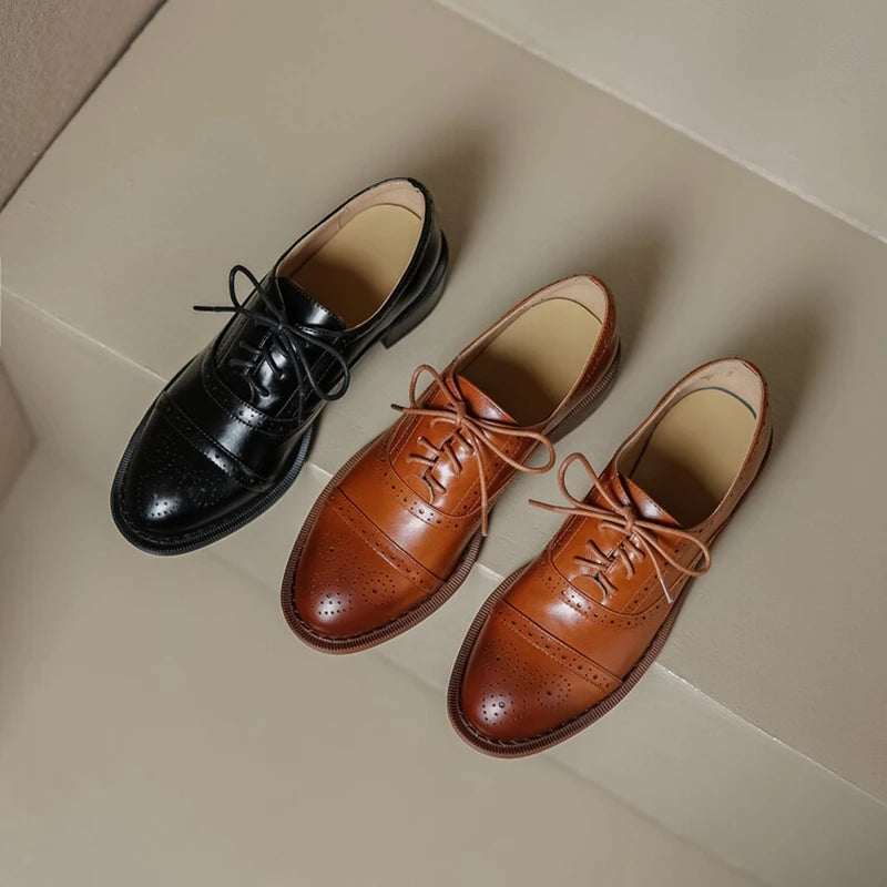 Women Leather Brogues – 2025
