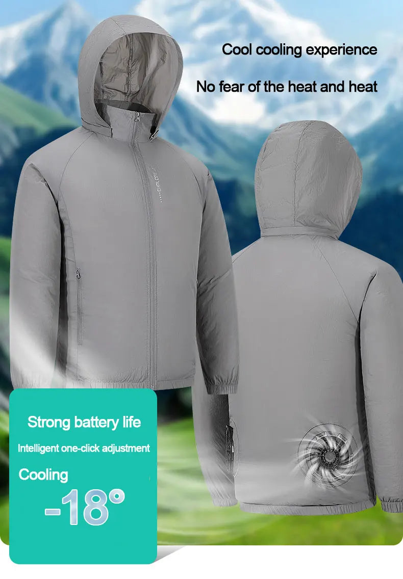 Men Cooling Fan USB Cotton Jacket