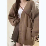 Women V-Neck Knit Cardigan Sweater