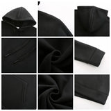 Men's Oversize Hoodie – Solid Black Pullover