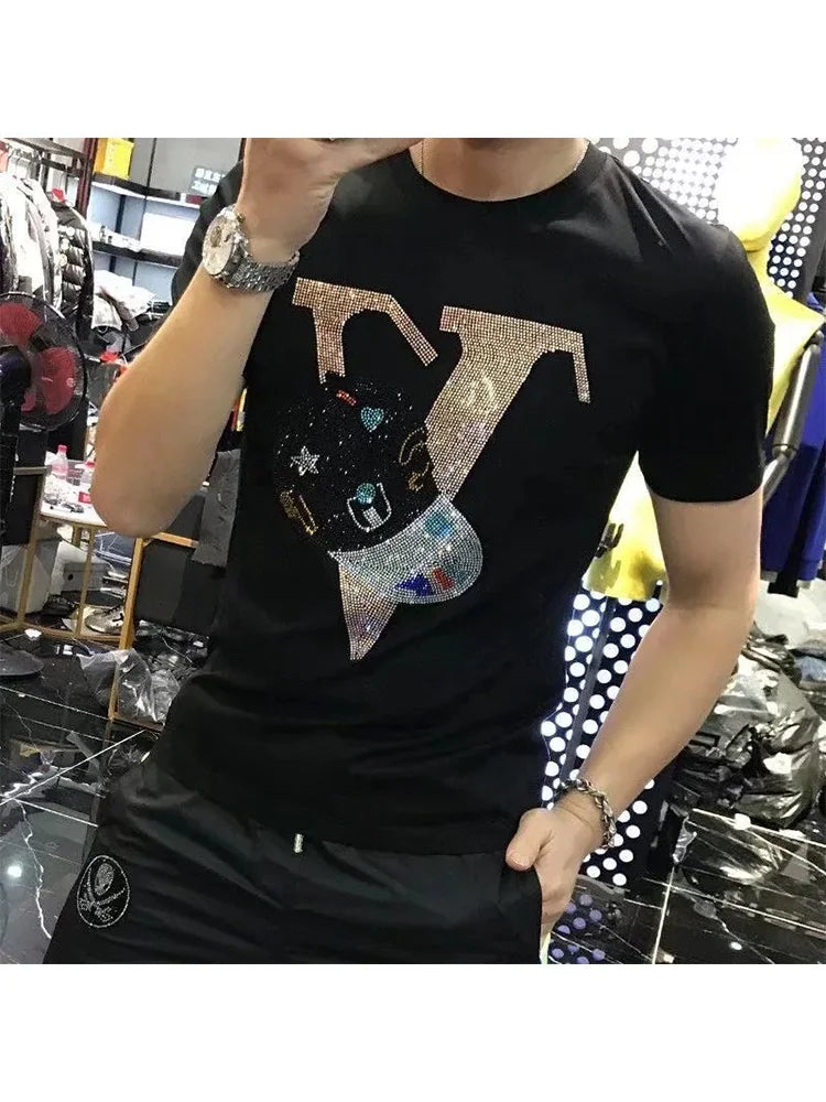 Men's Plus Size Hip-Hop T-Shirt – Cartoon Print