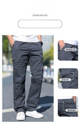 Men's Plus Size Cargo Pants – Black Cotton Joggers