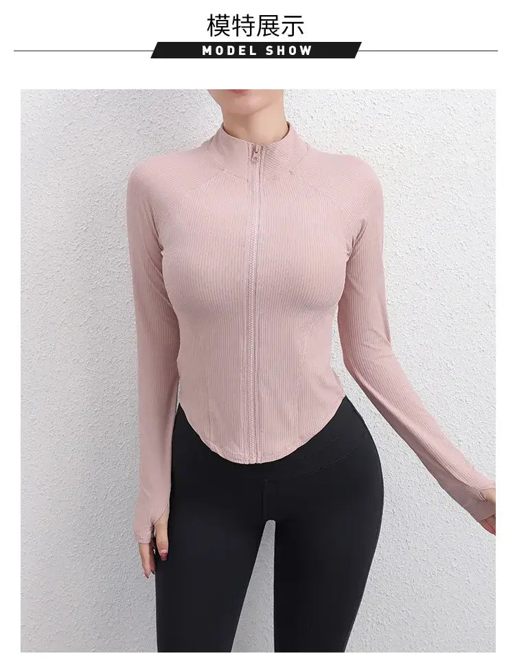 Women Textured Long Sleeve Running Jacket