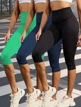 Women 3-Pack High Waist Capri Yoga Leggings