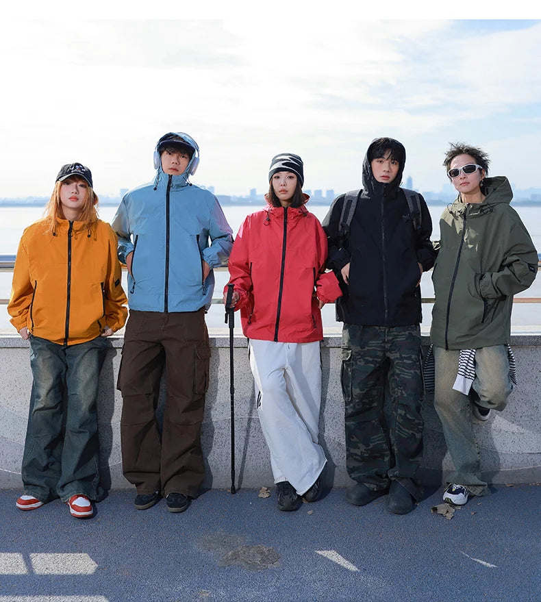 Outdoor Windproof Waterproof Hiking Hooded Jacket