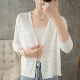 Women Knitted V-Neck Sun Protection Cardigan