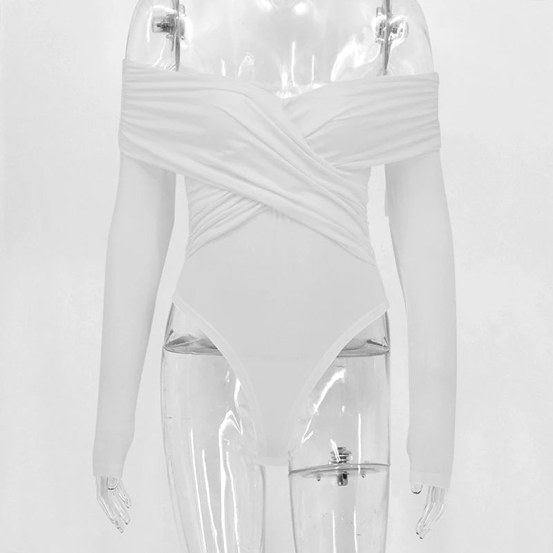 Y2K Black Long Sleeve Bodysuit – Party Clubwear