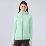 Women Thick Warm Hooded Sports Jacket