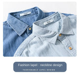 Men Denim Short Sleeve Shirt