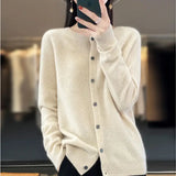 Women Merino Wool Cashmere Cardigan