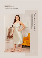 Women Satin Chemise Nightdress Plus Size Sleepwear