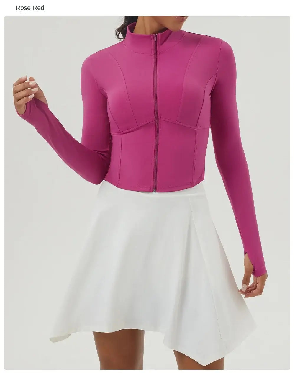 Women Slim Fit Zipper Yoga Top Jacket