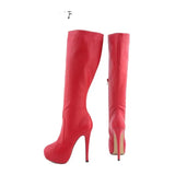 Women Over Knee Boots – Super Matte Leather Platform