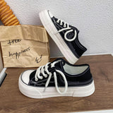 Women Canvas Sneakers Non Slip Lace Up Flats