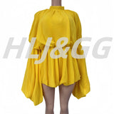 SculptEase™ – Ruched Flare Sleeve Bodycon Jumpsuit (Stretchy, Elegant & Curvy-Fit)