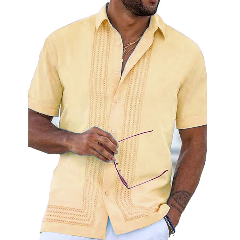 Men Pink Hawaiian Shirt