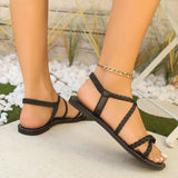 Women Elegant Flat Sandals Summer Shoes